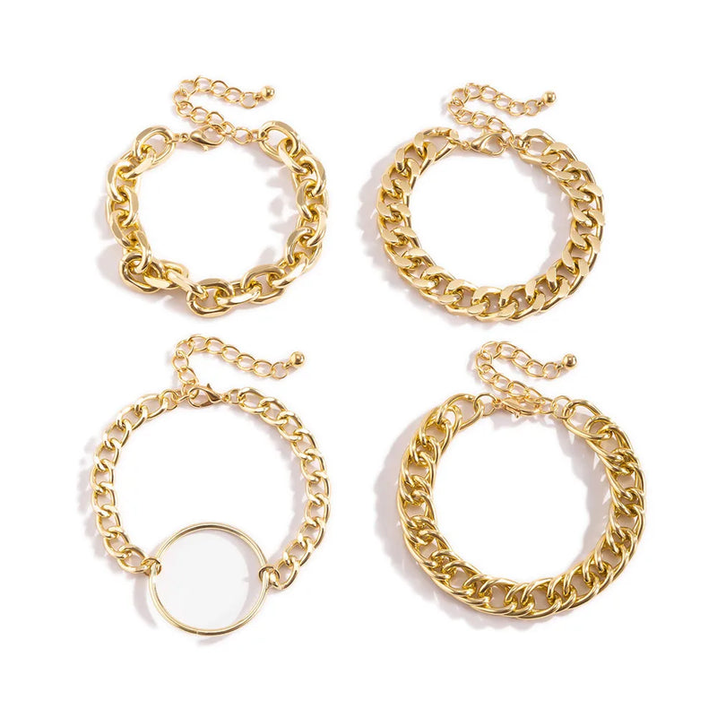 Bohemian Metal Chain Bangle Bracelet for Female