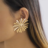 Punk Thick Circle Stud Earrings for Women