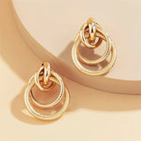 Punk Thick Circle Stud Earrings for Women