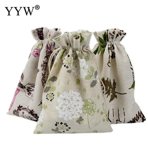 Cotton Drawstring Bag, Wholesale Jewelry, 15x20mm, 10PCs/Lot
