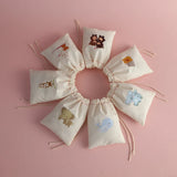 Animal Logo Cotton Jewelry Bag for Wedding Candy Christmas