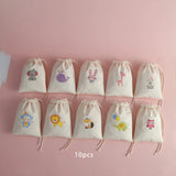 Animal Logo Cotton Jewelry Bag for Wedding Candy Christmas