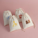 Animal Logo Cotton Jewelry Bag for Wedding Candy Christmas