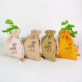 Cotton Linen Jade Jewelry Packing Bags Drawstring Gift Bags