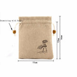Cotton Linen Jade Jewelry Packing Bags Drawstring Gift Bags