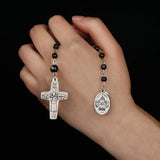 Cottvott 3Pcs Holy Rosary Beads Bracelet St.Pio St.Jude Pendant Catholic Jewelry