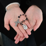 Cottvott 3Pcs Holy Rosary Beads Bracelet St.Pio St.Jude Pendant Catholic Jewelry