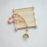 Pink Pearl Rosary Bracelet Mini Finger Decade Rosary