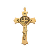 Vintage St Benedict Crucifix Pendant Necklace Charms