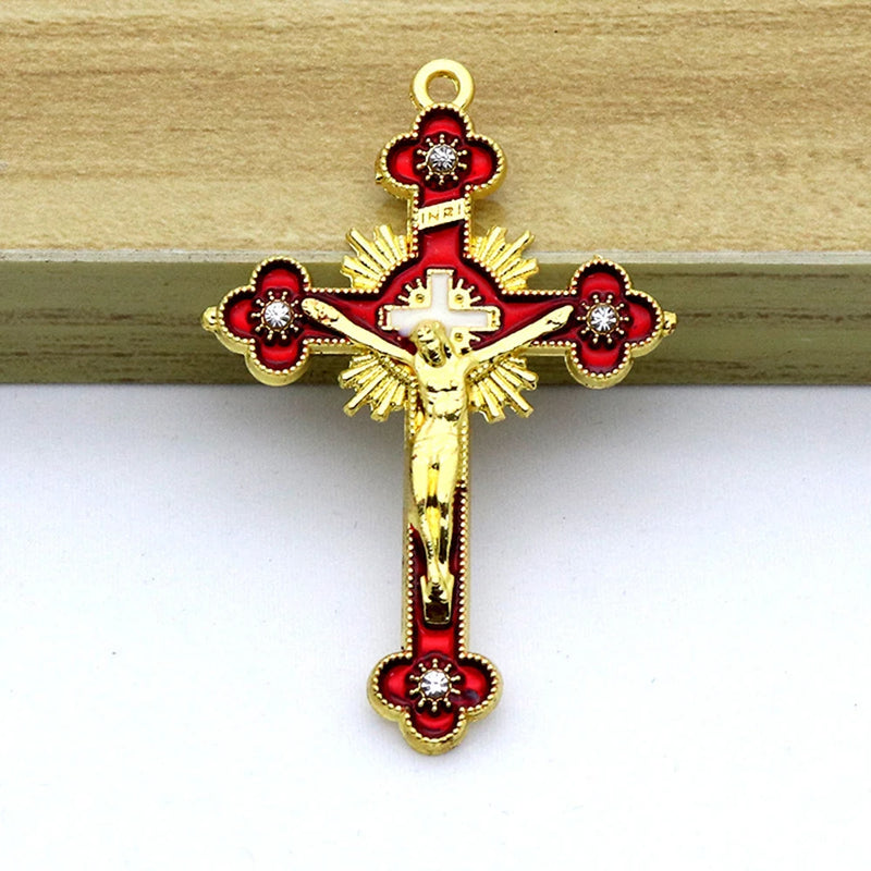 Crucifix Cross Pendant Religious Christian Jesus Charms