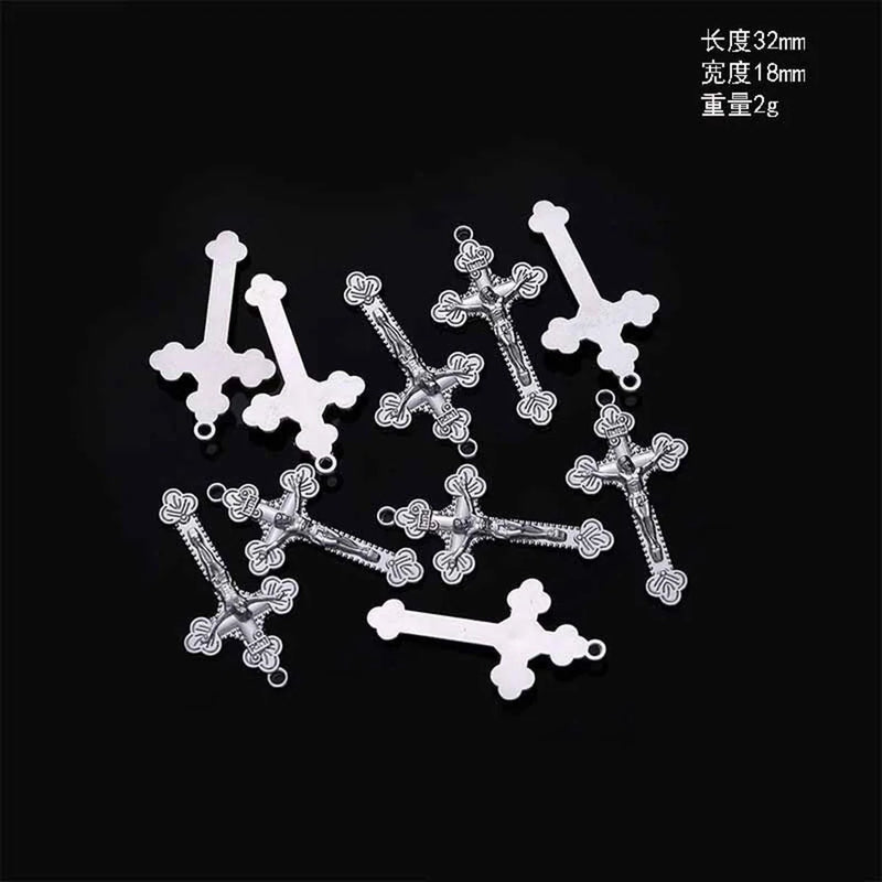 Cottvott DIY Necklace Jewelry Parts Crucifix Cross Pendant Charms 20Pcs/Lot