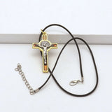 Benedict Cross Crucifixion Pendant Keychain Necklace