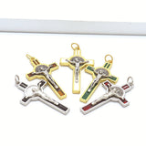 Benedict Cross Crucifixion Pendant Keychain Necklace