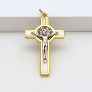 Benedict Cross Crucifixion Pendant Keychain Necklace