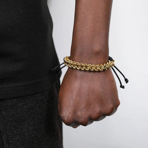 Cottvott Stainless Steel Cuban Link Bracelet Men Jewelry