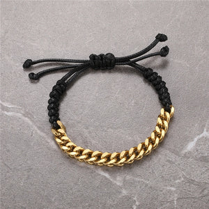 Cottvott Stainless Steel Cuban Link Bracelet Men Jewelry
