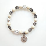 Jerusalem Cross Charms Bracelet for Women Girls Exorcism Religious Jewelry