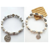 Jerusalem Cross Charms Bracelet for Women Girls Exorcism Religious Jewelry