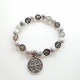 Jerusalem Cross Charms Bracelet for Women Girls Exorcism Religious Jewelry