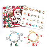 Countdown Calendar Advent Charms Bracelet Blind Box Set Christmas DIY Ornaments
