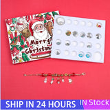 Countdown Calendar Advent Charms Bracelet Blind Box Set Christmas DIY Ornaments