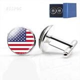 National Flag Cufflinks Men Shirt Cuff Links with Box