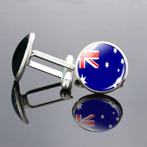 National Flag Cufflinks Men Shirt Cuff Links with Box