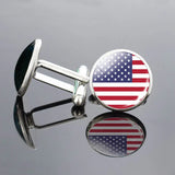 National Flag Cufflinks Men Shirt Cuff Links with Box