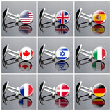 National Flag Cufflinks Men Shirt Cuff Links with Box