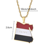 Egypt Map Flag Pendant Necklace Egyptians Jewelry