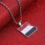 Egypt Map Flag Pendant Necklace Egyptians Jewelry