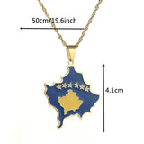 Kosovo Flag Necklace for Women