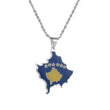 Kosovo Flag Necklace for Women