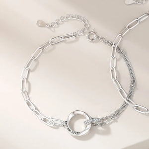 925 Sterling Silver Couple Bracelet Set