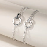 925 Sterling Silver Couple Bracelet Set