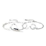 925 Sterling Silver Couple Bracelet Set