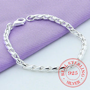 925 Silver Snake Chain Bracelets for DIY Jewelry Gift