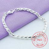 925 Silver Snake Chain Bracelets for DIY Jewelry Gift