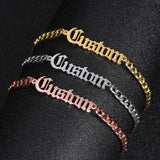 Stainless Steel Couples Bracelets Personalized Father's Name Bracelet