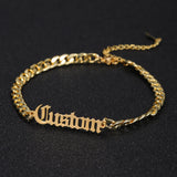 Stainless Steel Couples Bracelets Personalized Father's Name Bracelet