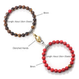 Couple Charm Magnetic Bracelets Natural Stone Chakra Bangles