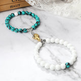 Couple Charm Magnetic Bracelets Natural Stone Chakra Bangles