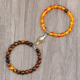 Couple Charm Magnetic Bracelets Natural Stone Chakra Bangles