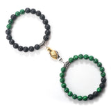Couple Charm Magnetic Bracelets Natural Stone Chakra Bangles