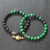 Couple Charm Magnetic Bracelets Natural Stone Chakra Bangles