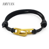 Stylish Stainless Steel Rope Bracelet Men Women Gift