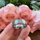 Tungsten Engraved Wedding Band Jewelry Comfort Fit