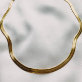 4MM Gold/Silver Blade Necklace Snake Chain Choker Unisex High Class