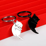 Couple Gift Keychain for Cat Lover Him Her Husband Wife