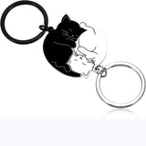 Couple Gift Keychain for Cat Lover Him Her Husband Wife